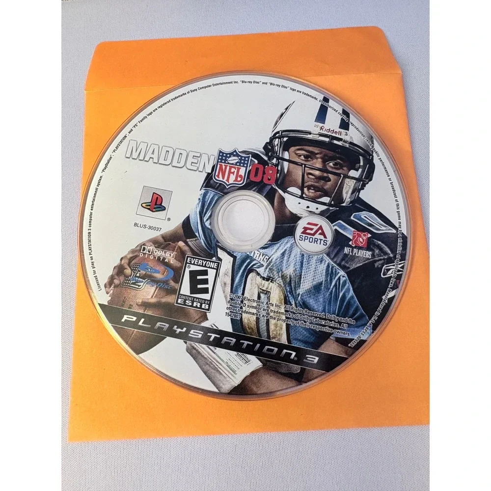 Madden NFL 08 Sony PlayStation 3 2007‎ EA Sports BLUS-30037 DISK ONLY - UNTESTED